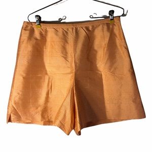 SILK SHORT IN ORANGE CREAMSICLE PLAID